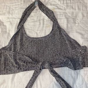 Crop top tie-around shirt: Only wore twice